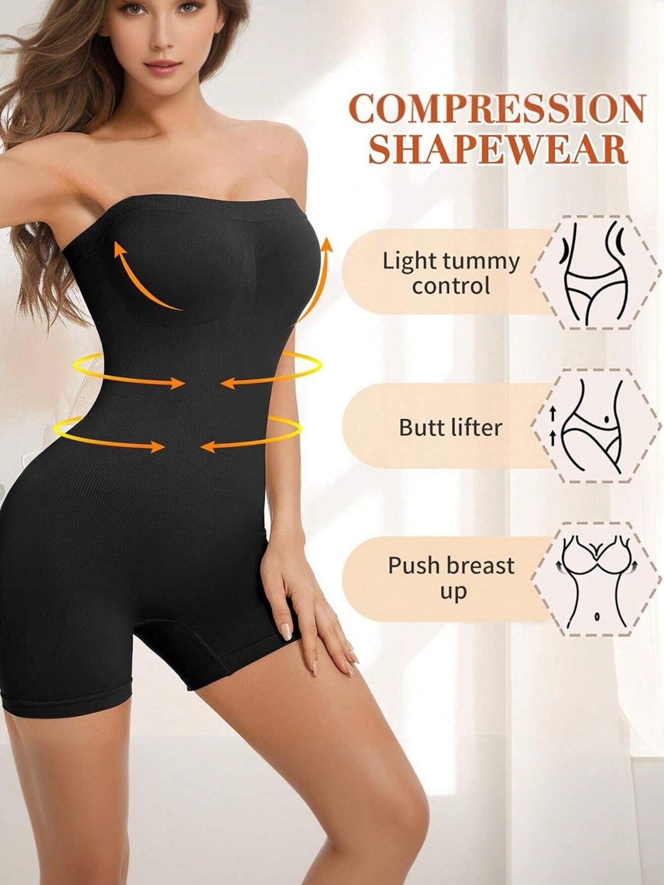 Strapless Shapewear Bodysuit – Tummy Control