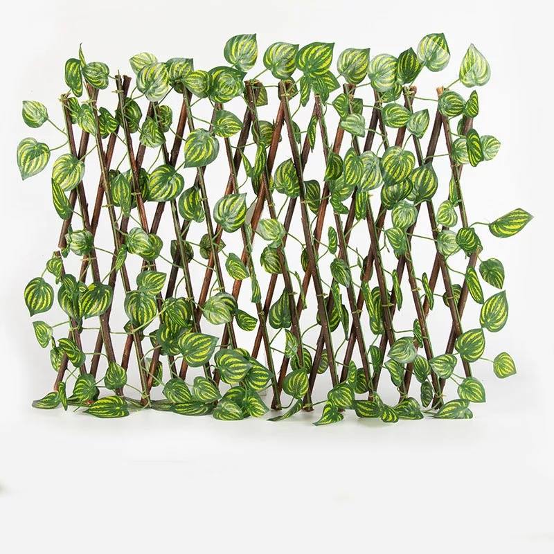 Leaf wooden terrace fence