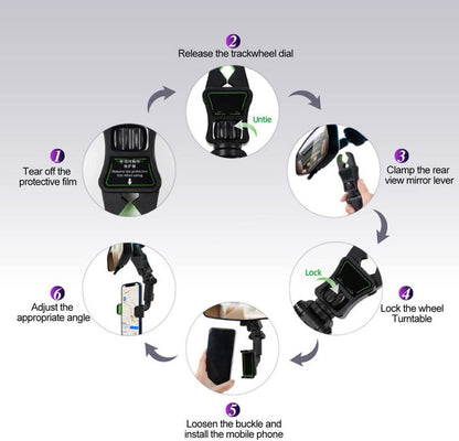 Multifunctional Rearview Mirror Phone Holder