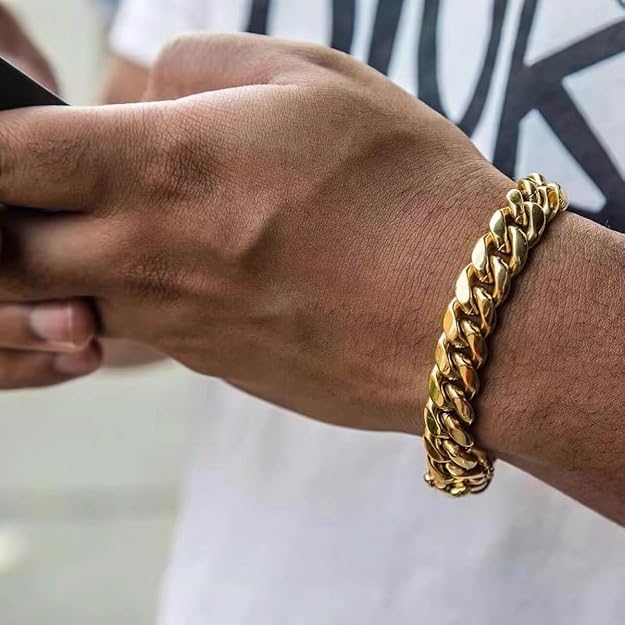 Gold Curb Cuban Bracelet