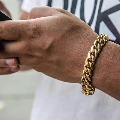 Gold Curb Cuban Bracelet
