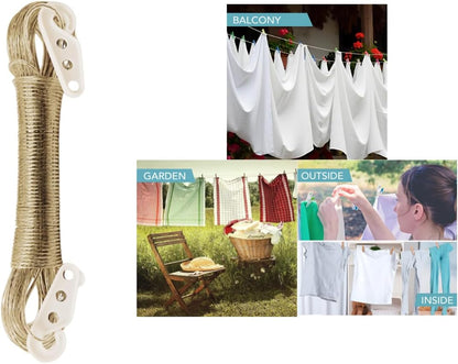 20 Meter PVC Coated Steel Anti-Rust Wire Rope Washing Line Clothesline