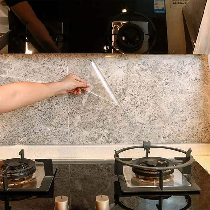 Transparent Kitchen Backsplash Wall Protector
