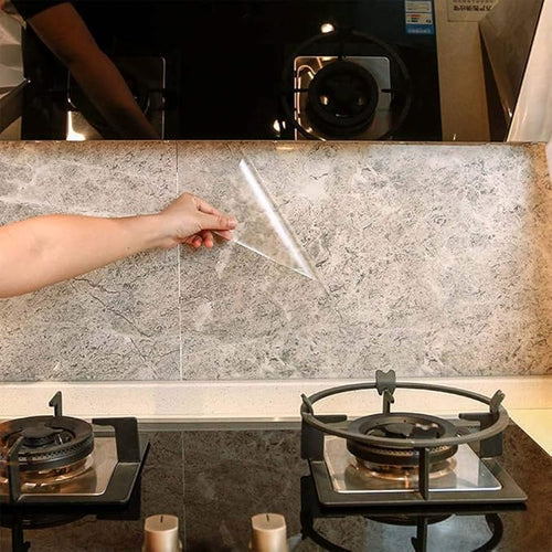 Transparent Kitchen Backsplash Wall Protector