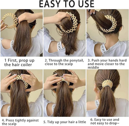 Lazy Bird's Nest Plate Hairpin- Pack of 2