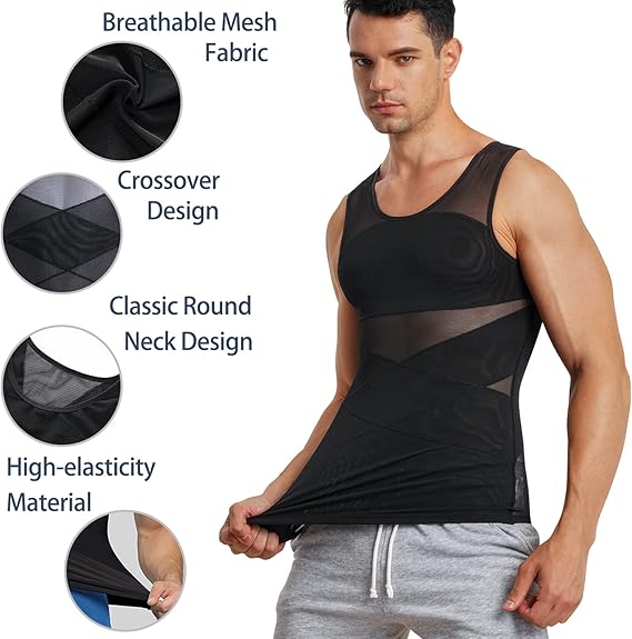 Junlan Men's Slimming Compression Tank Top