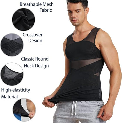 Junlan Men's Slimming Compression Tank Top