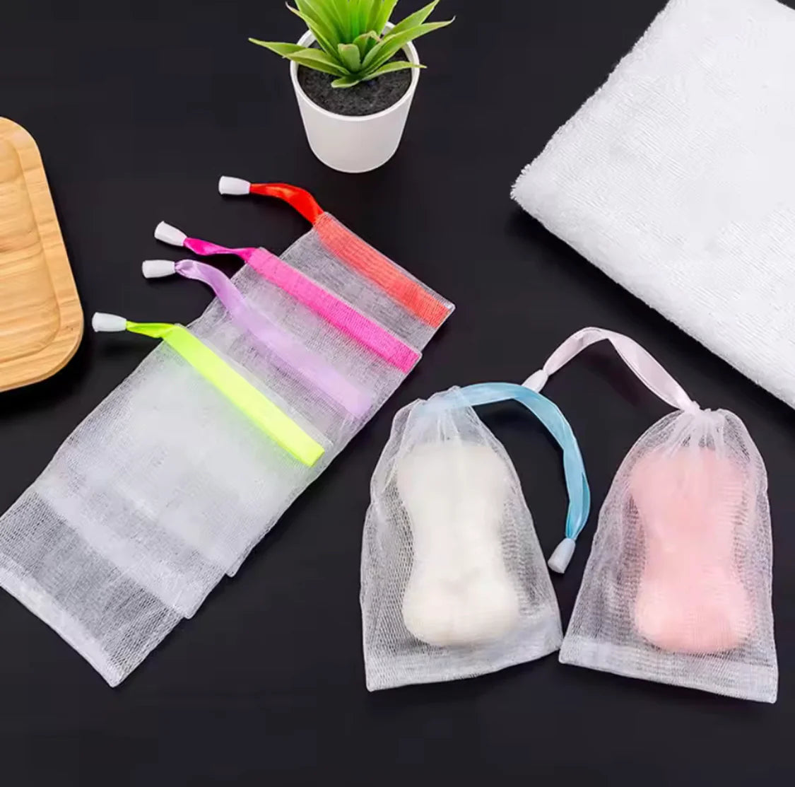 Exfoliating Mesh Soap Bag- Pack of 5