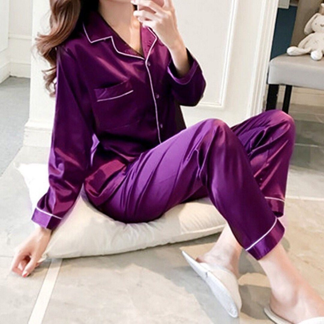 Silk PJ Night Suit Set