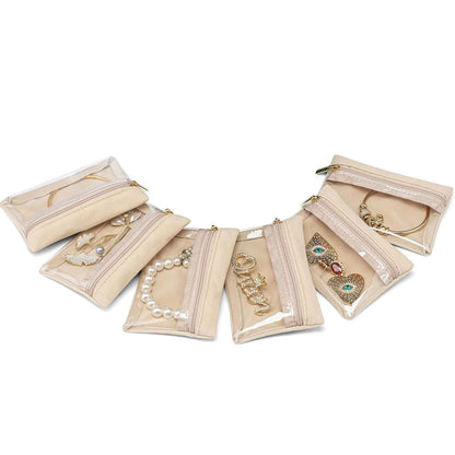 Travel Jewelry Case with 12 Pouches