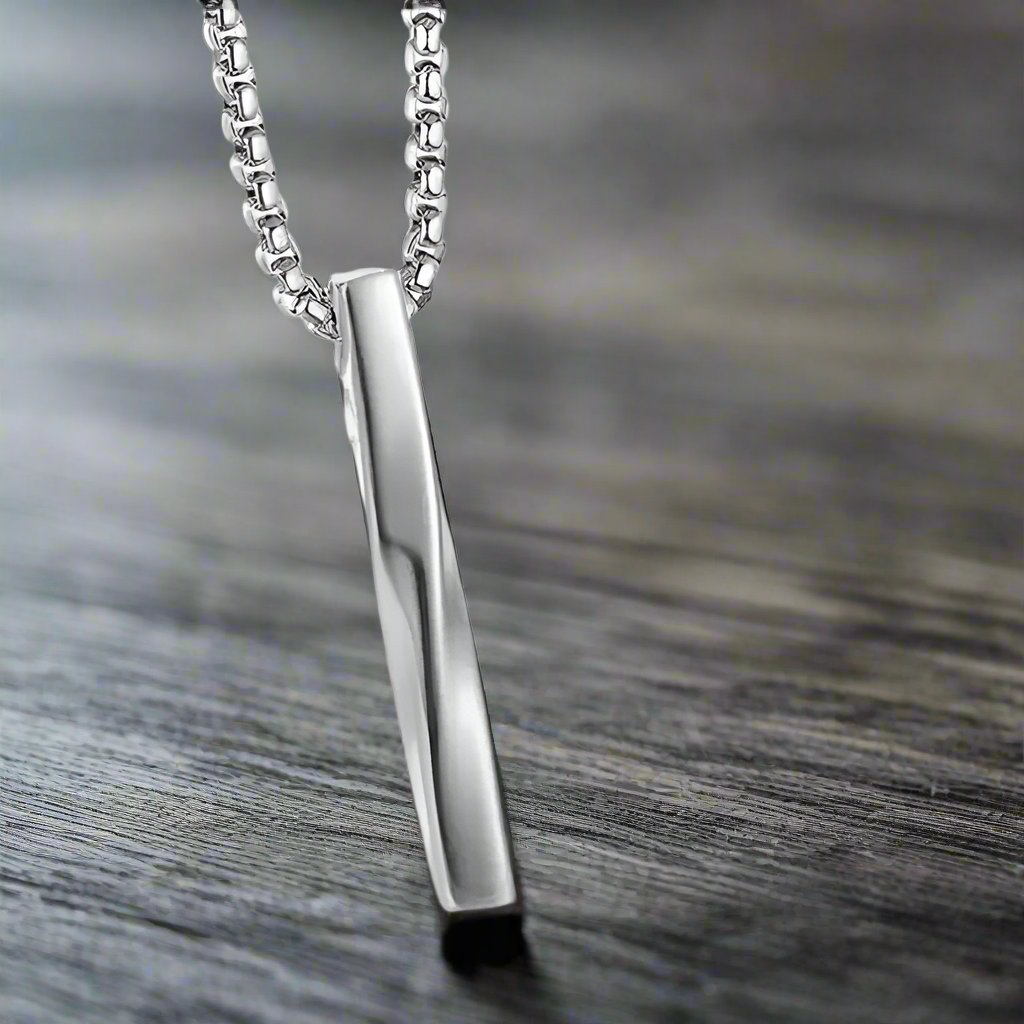Twisted Vertical Bar Pendant