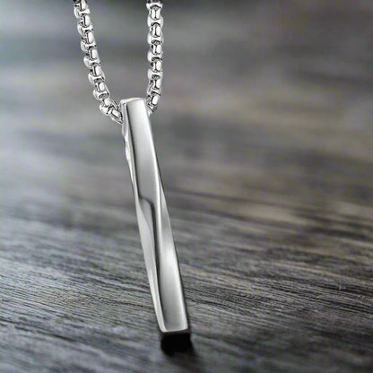 Twisted Vertical Bar Pendant