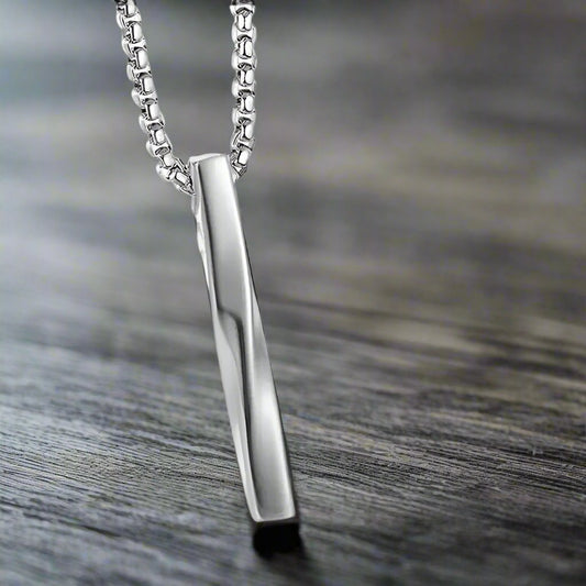 Twisted Vertical Bar Pendant