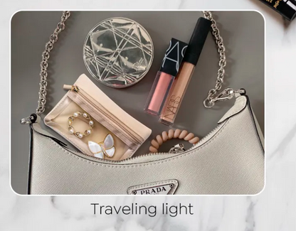 Travel Jewelry Case with 12 Pouches