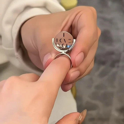 Spinning "I Love You" Fidget Ring