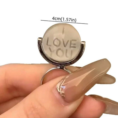 Spinning "I Love You" Fidget Ring