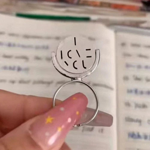 Spinning "I Love You" Fidget Ring
