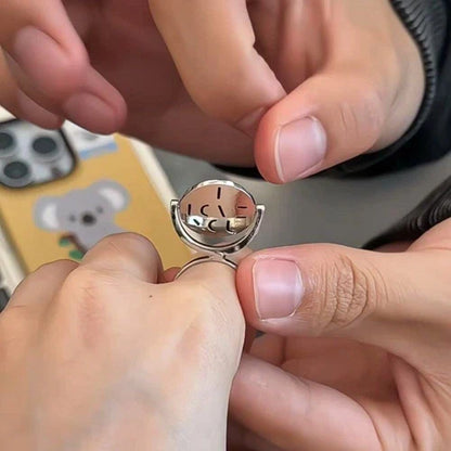 Spinning "I Love You" Fidget Ring