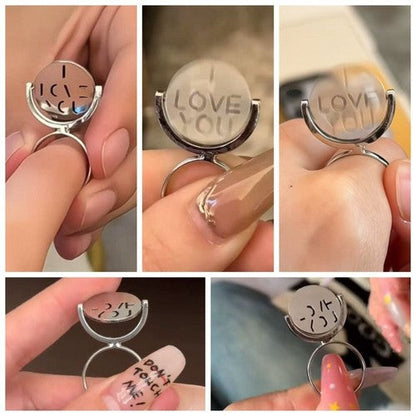 Spinning "I Love You" Fidget Ring